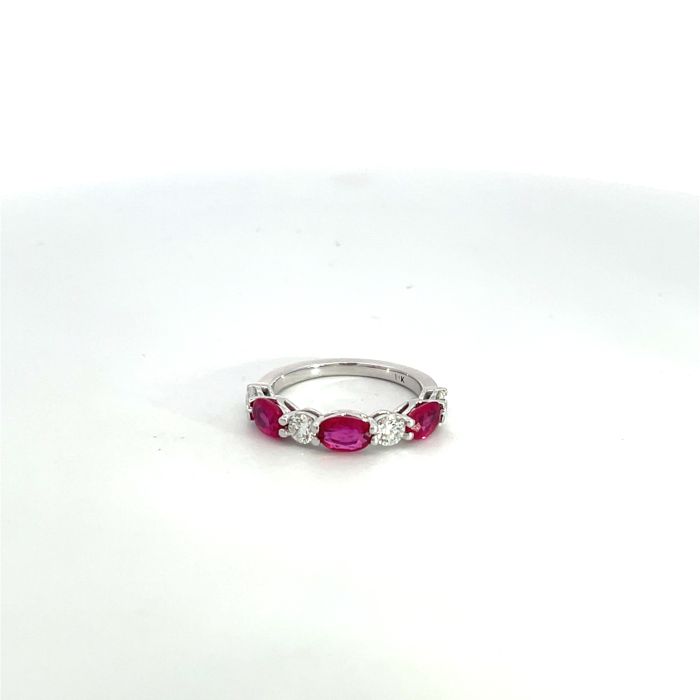 14K White Gold .61ctw Diamond 1.71ctw Ruby Rings 14K White Gold .61ctw Diamond 1.71ctw Ruby Rings