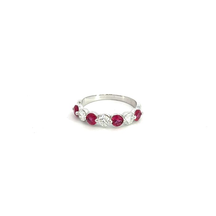 14k White Gold .49ctw Diamond .77ctw Ruby Rings 14k White Gold .49ctw Diamond .77ctw Ruby Rings