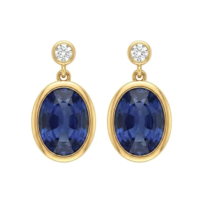 18K Yellow and White Gold 1/6ctw Diamond adn Ruby Fashion Earrings 18K Yellow and White Gold 1/6ctw Diamond adn Ruby Fashion Earrings
