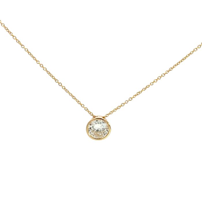 14K Yellow Gold 1.10ct Diamond Solitaire Slide Pendant 14K Yellow Gold 1.10ct Diamond Solitaire Slide Pendant