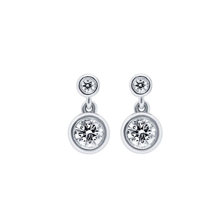 Bezel Drop Earrings
