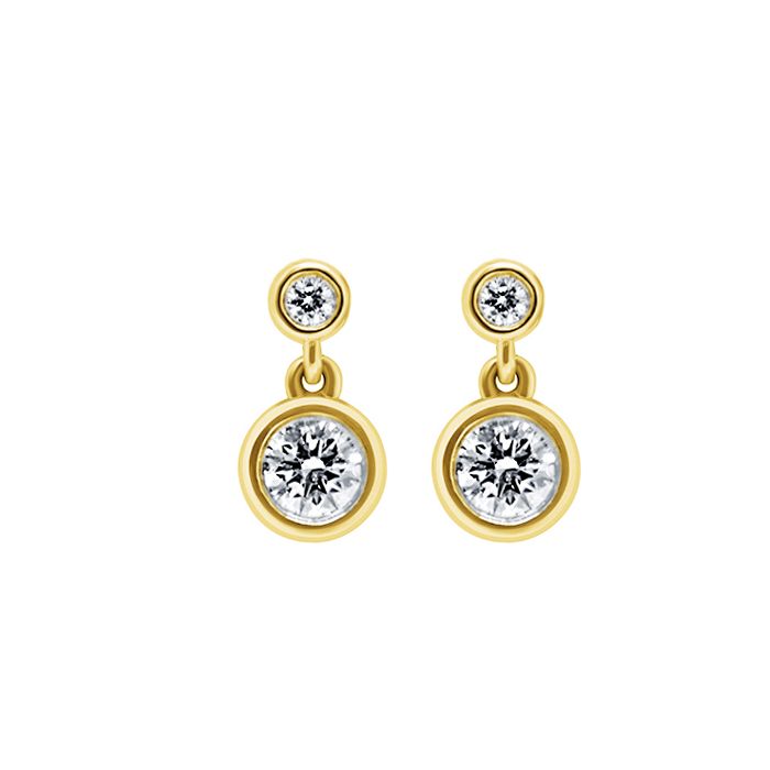Bezel Drop Earrings