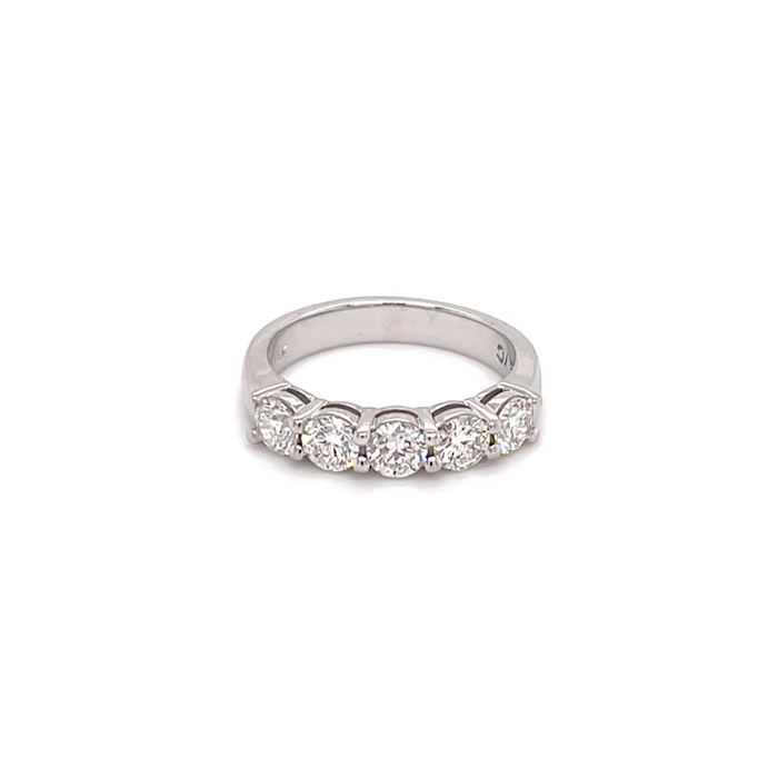 5 Stone Shared Prong Diamond Anniversary Band (Airline)
